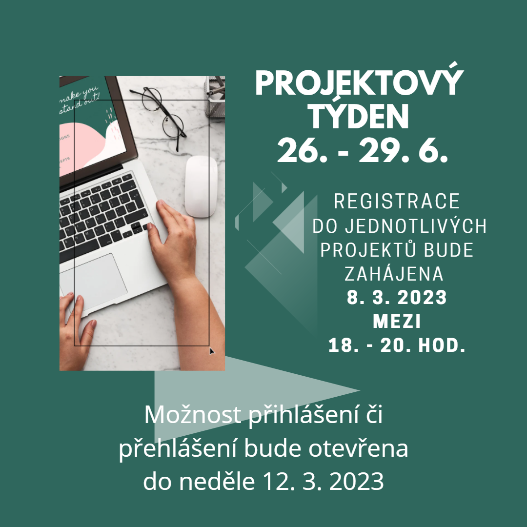 Projektový týden - zahájení registrace